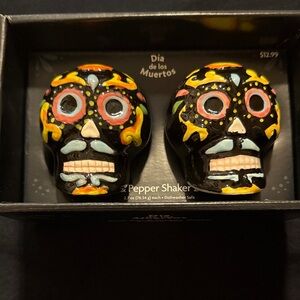 Dia de los Muertos Skull Salt & Pepper Shakers